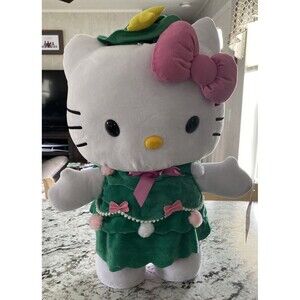 Hello Kitty 2024 Christmas Tree Plush Door Holiday Greeter 20" Tall 16" Wide NWT